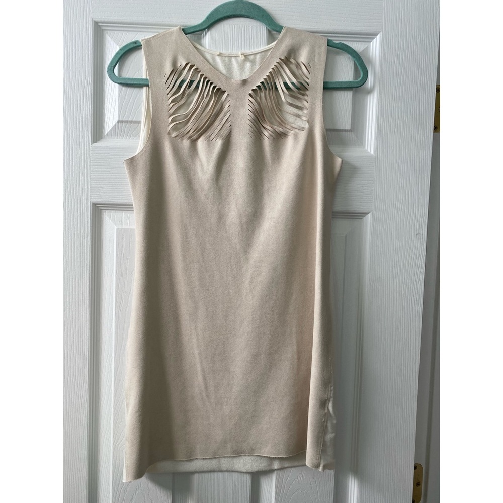 South Moon Under / Anthropologie Liberty Garden Cream Suede Dress Small